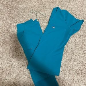 Teal figs scrubs